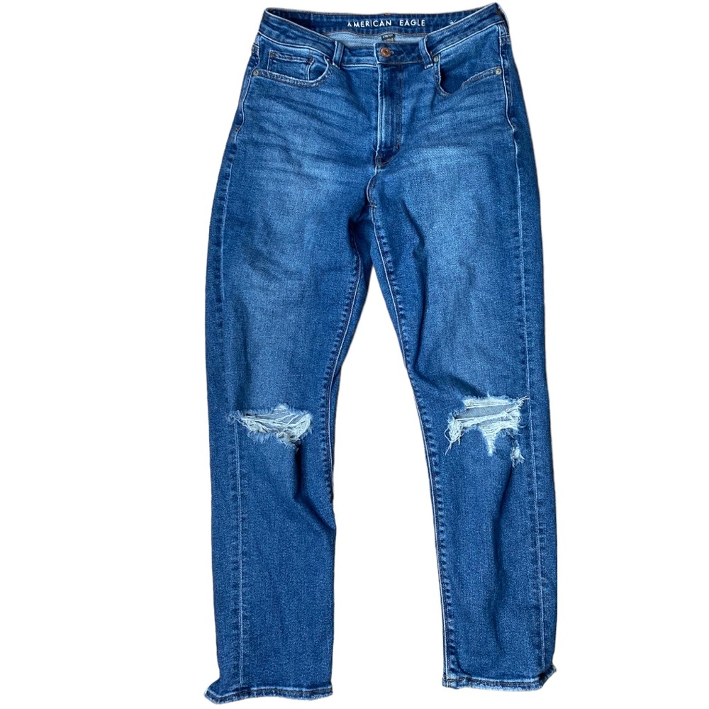 AE Ripped Knee Mom Jeans - Picture 2 of 5
